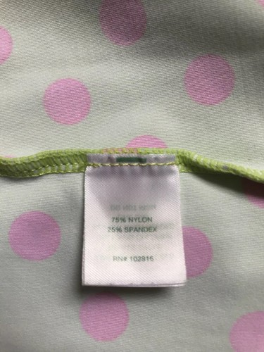 Garnet Hill Girls Large Coverup/Dress PolkaDot Green/Pink Ruffle Swim Beach/Pool - Picture 10 of 11