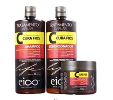 Cura Fios Intensive Treatment Cure Wires Nourishing Moisturizing Kit 3 Prod. - E
