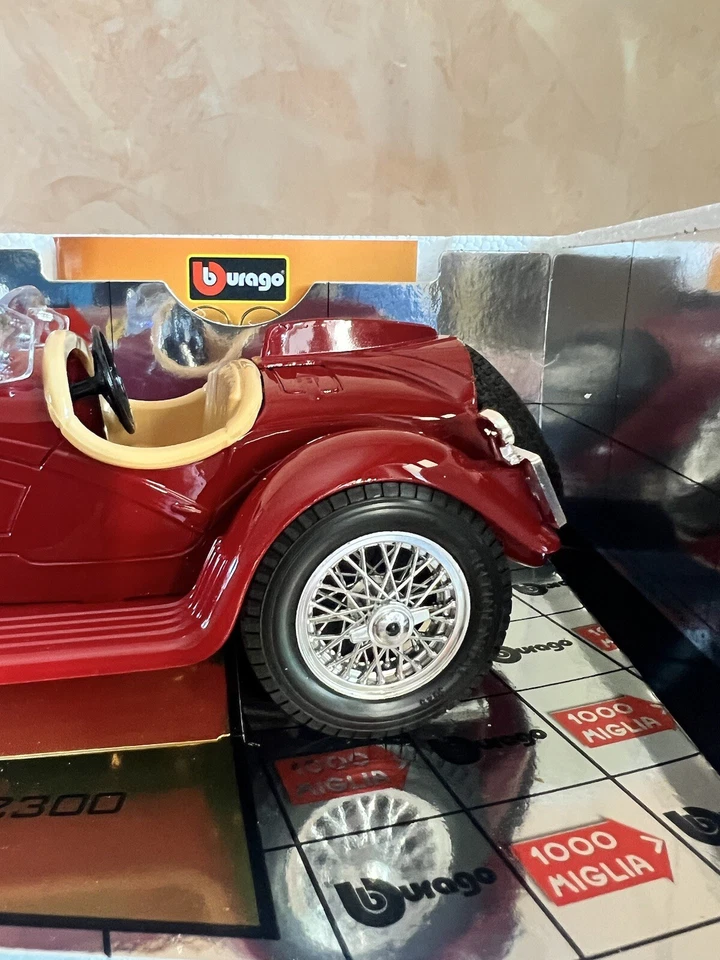 Burago Alfa Romeo 2300 Spider, 1932, Mille Miglia - #90 - 1/18 - COD. 3208 RARE! - Immagine 4 di 4