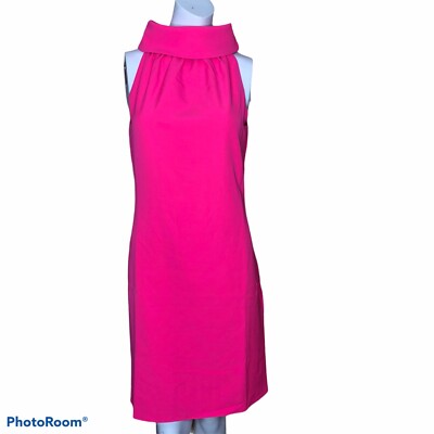 Sail to Sable Cowl Neck Sleeveless Button Hot Pink Dress Sz XS | eBay