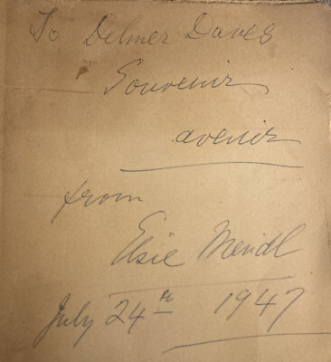 Elsie de Wolfe Lady Mendl SIGNED AUTOGRAPHED to Delmer Daves Book Page OOAK 1947