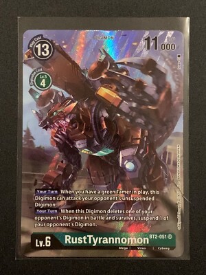 RustTyrannomon - BT2-051 SR - Alt Art - Dimensional Phase - Digimon TCG