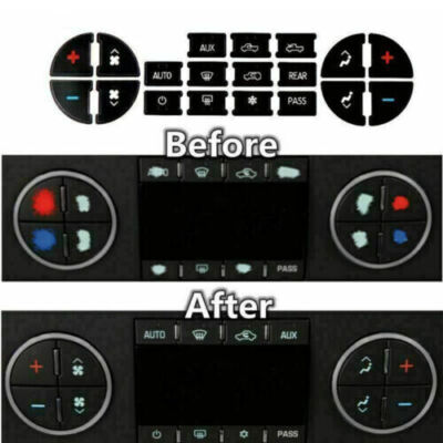 #ad AC Dash Button Repair Kit Decal Stickers Replacement For Chevrolet GMC Tahoe $0.99