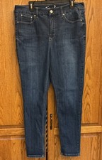 Seven7 Tummyless High Rise Skinny Stretch Denim Blue Jeans Women's Size 16