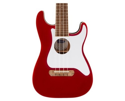Used Fender Fullerton Strat Uke - Candy Apple Red w/ Walnut FB