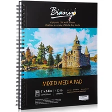 Bianyo Mixed Media Paper Sketchbook, 11" X 14", 60 Sheets/Each, 123... Fast Ship