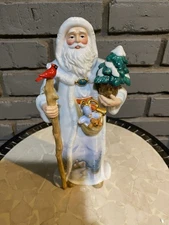 Porcelain HOMCO Home Interiors 58128-05 Father Christmas 2005 Figurine 9"x 3.5"