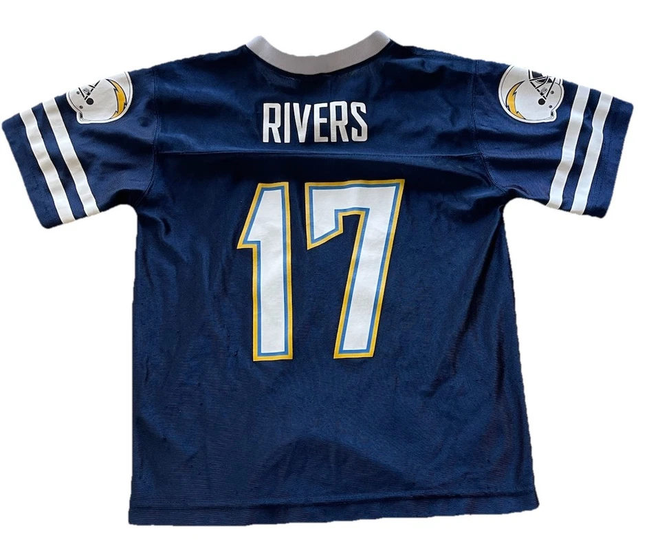 Camiseta deportiva grande para jóvenes de los San Diego Chargers Philip Rivers #17 12-14 ropa del equipo de la NFL Foto 2 de 4