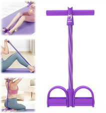6-Tubes Foot Pedal Resistance Band Body Stretch Pull Puller Rope Yoga Exercise