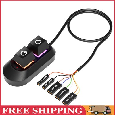 2M Desktop Computer Power Button External Restart Switch for PC Case(Sunburst)