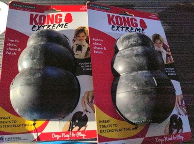 KONG Extreme XXL Black Dog Toy Lot of 2 - Extra Extra Large Power Chewers