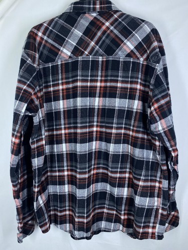 Camicia pesante Howitzer flanella uomo 2XL rosso nero a quadri con bottoni We The People US - Foto 10 di 12