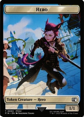 Magic the Gathering FIN Token Creature -Hero Regular Token FFXIV 2025