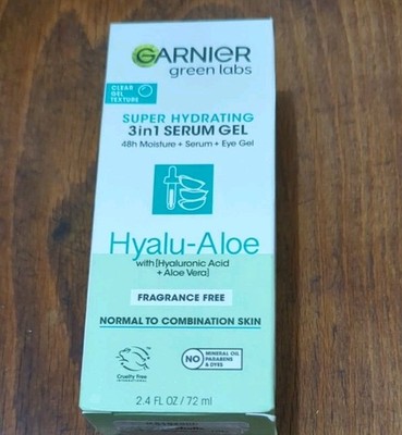 Garnier Green Labs Hyalu-Aloe Super Hydrating Serum Gel, Fragrance Free - 2.4 Oz