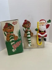 Christmas J.S.N.Y. Santa Claus & Holiday Bear Mantle Stocking Hangers Hong Kong