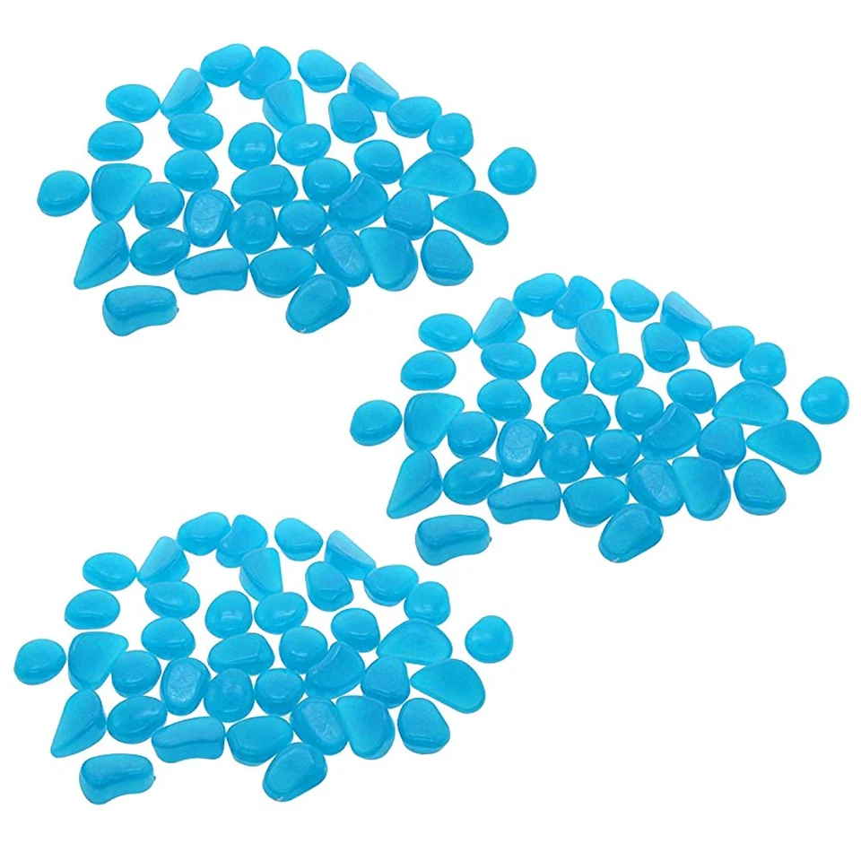  100 Piezas Guijarros Luminosos Iluminar Piedras Acuario Brillante Luminiscente Foto 2 de 4