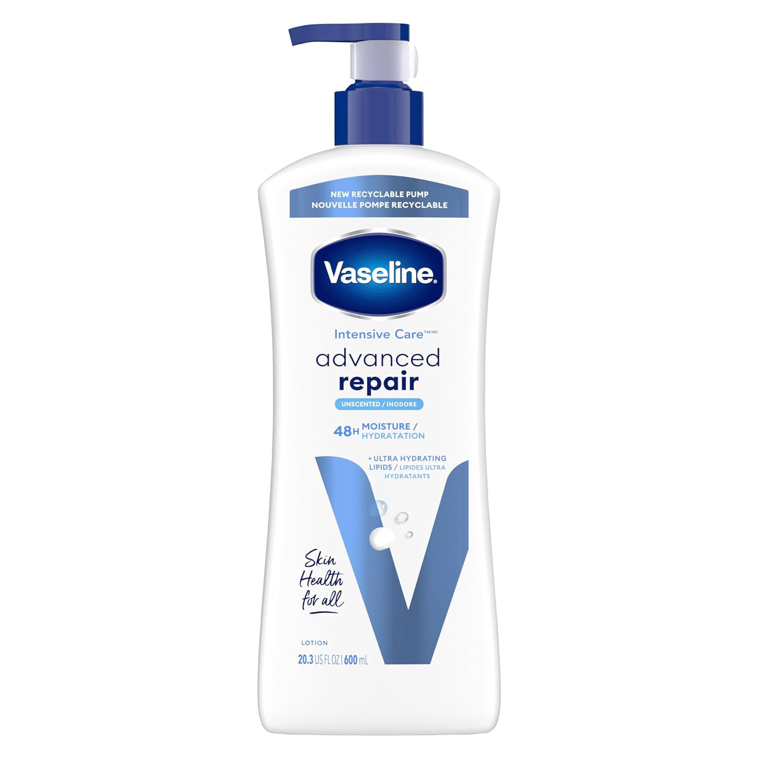 Vaseline Intensive Care Advanced Repair Moisture Lotion Unscented 20.3oz (12 Pk)