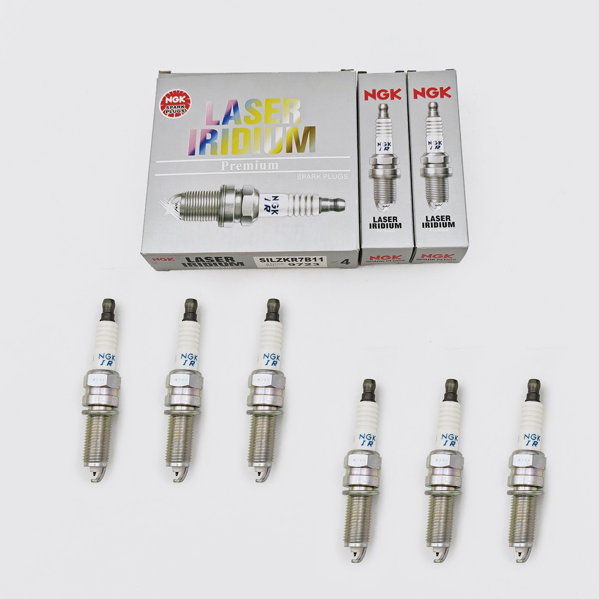 6x NGK SILZKR7B11 9723 Laser Iridium Spark Plugs For DODGE CHARGER 11-23 3.6L V6