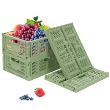 4 Pack Plastic Storage Baskets, Pantry Organizer Basket Bins with Handles, Fo...