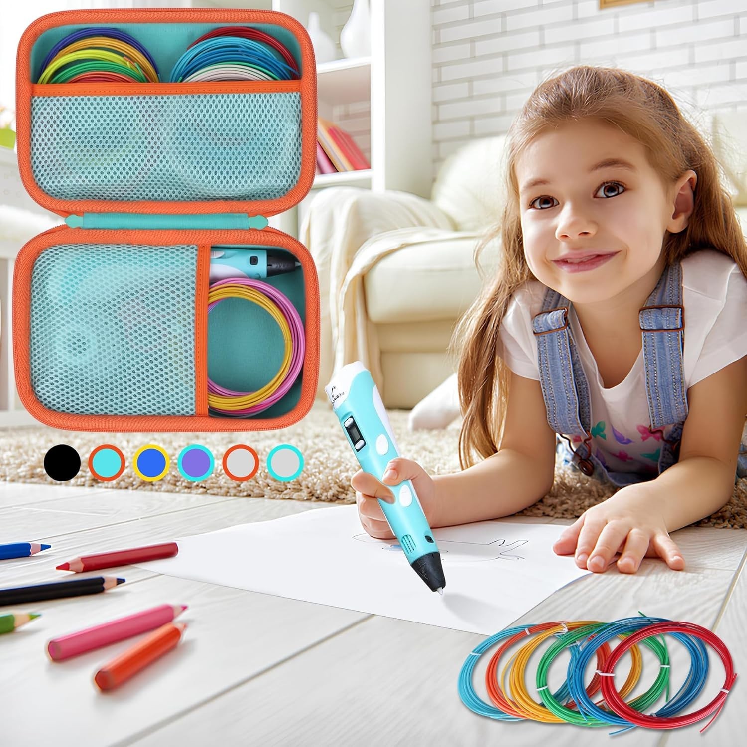 3D Printing Pen Case Hard Protective Carrying Storage Bag for SCRIB3D MYNT3D ...