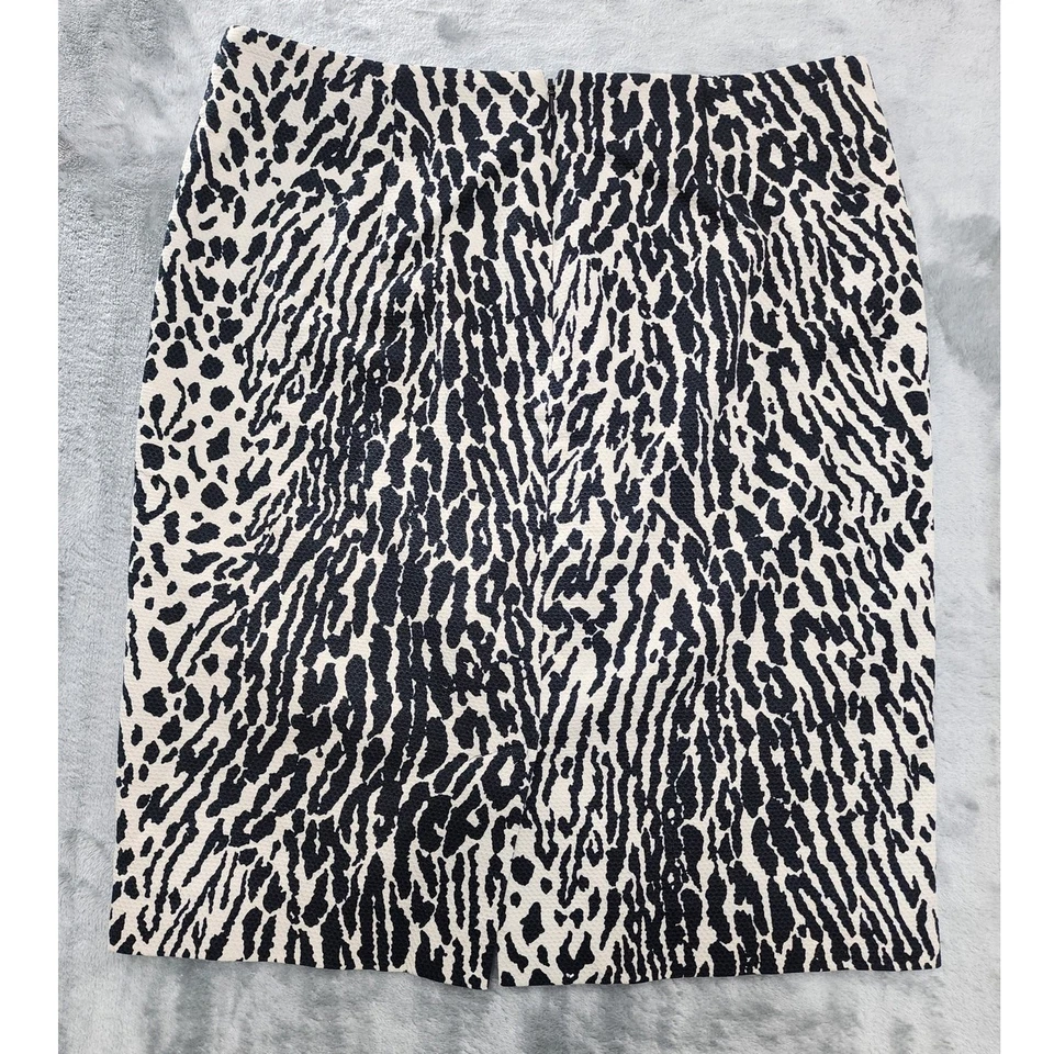 Talbots юбка женщин 2P PETITE животных печати карандаш текстурированный хлопок с подкладкой офиса - Изображение 2 из 4