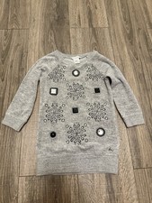 Little Marc Jacob’s Girls Gray Velour Long Sleeve Dress Size 3