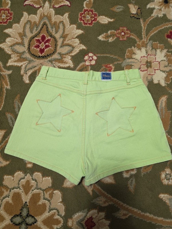 Girls Sz 14 Line Shorts With Embroidered Star Pockets LOOK!!