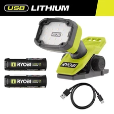 USB Lithium Magnetic Clamp Light Kit W/ 2.0 Ah Battery, Charging Cable, & USB Li