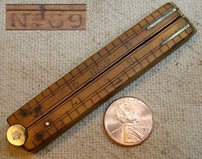 Chapin Stephens No 69 1 Ft Folding Carpenters Rule Collectible Old Tool READ