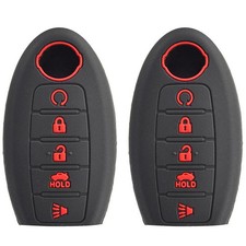 2pc For Nissan Rouge Murano Altima Silicone Remote Key Fob Case Cover 5 Button