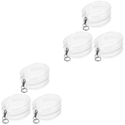  6 PCs kleiner Puppenspeicherbeutel -Sendungen mit Keychain -Hängen -Anzeigebox