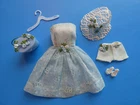 Vintage Barbie-Clone "Blue-tiful" Blue Daisy Sundress + Hong Kong Accessories