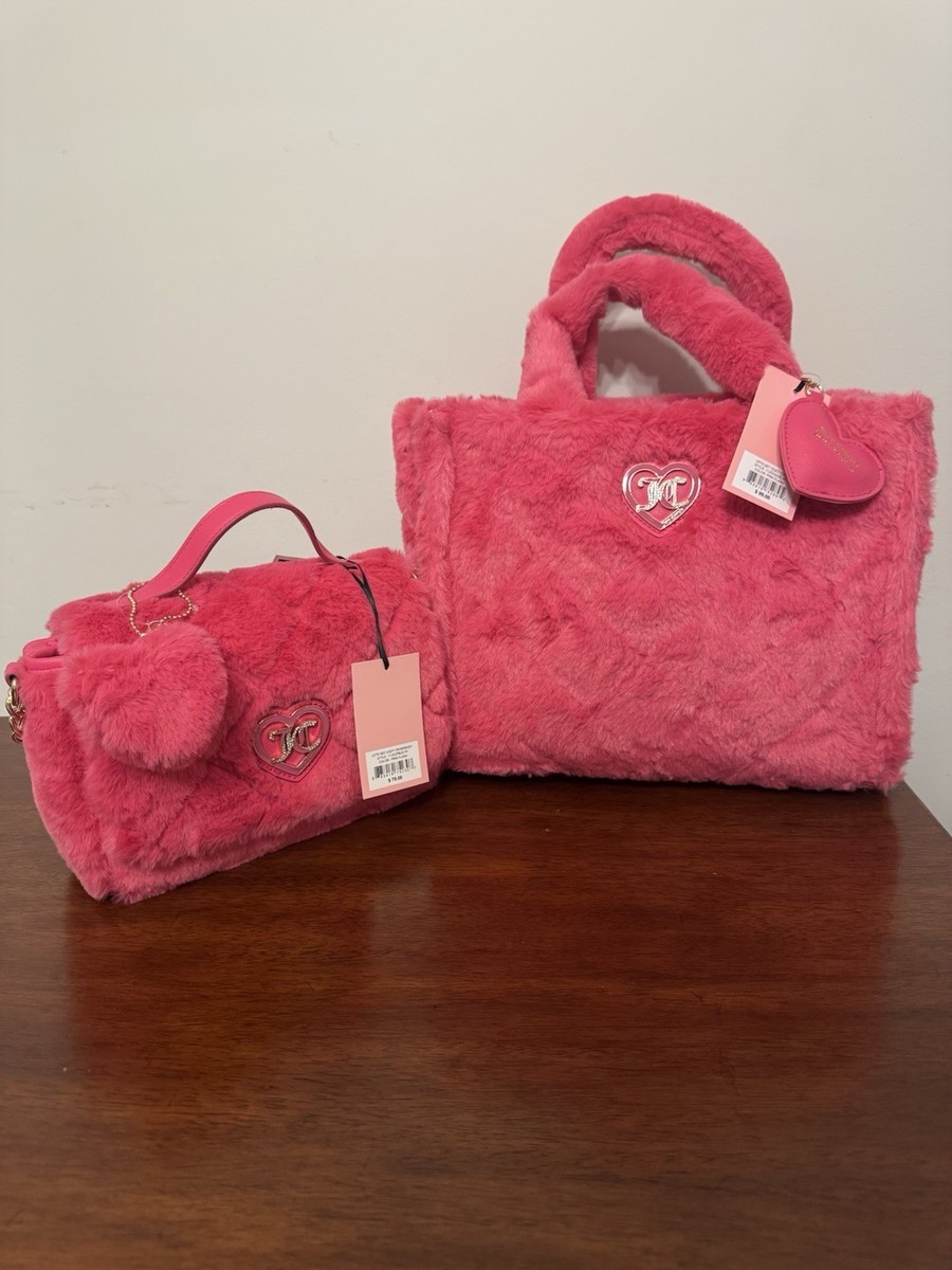 Hot Pink Fuzzy Pink Chanel Bag Juicy Couture Let's Get Cozy Tote