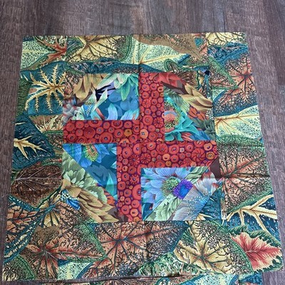 Kaffe Fassett Unfinished Quilt Blocks. $20 Measures Approx 19x19 & 15x19