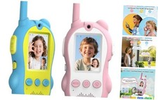 Video Walkie Talkies for Kids - 2 Pack - Rechargeable - Pink-Blue