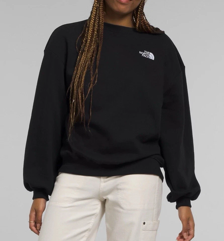 The North Face Women’s’ M Evolution Relaxed Fit Crew Sweatshirt Black TNF OS NWT - Image 3 of 4