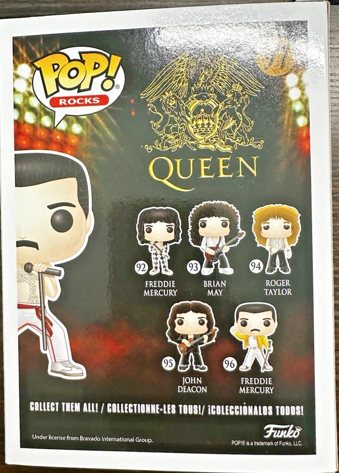 Funko Pop! Rocks Queen #97 Freddie Mercury diamante exclusivo para ojos con protector Foto 4 de 4