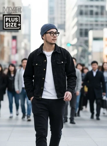 Men's Oversized Black Denim Jacket Vintage Washed Streetwear Trucker Jacket image 5