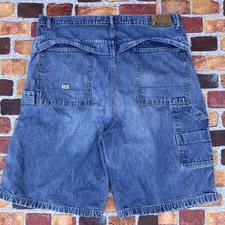 Pnbnation Shorts Mens 42 Denim Carpenter Baggy Utility Pockets Y2K Hip Hop 00s