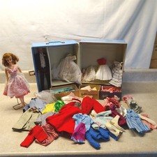 Vintage 1961 Barbie Ken Ponytail Travel Case, Huge Lot Clothing Accessories 1961