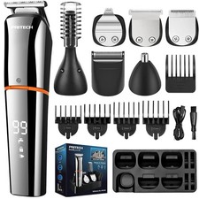 Beard Trimmer for Men   6-in-1 Cordless Grooming Kit, IPX6 Waterproof Wet  D...