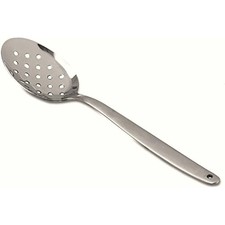 8 Inch Small Perforated Kunz Spoon 18/10 Stainless Steel Chef Cooking Tool