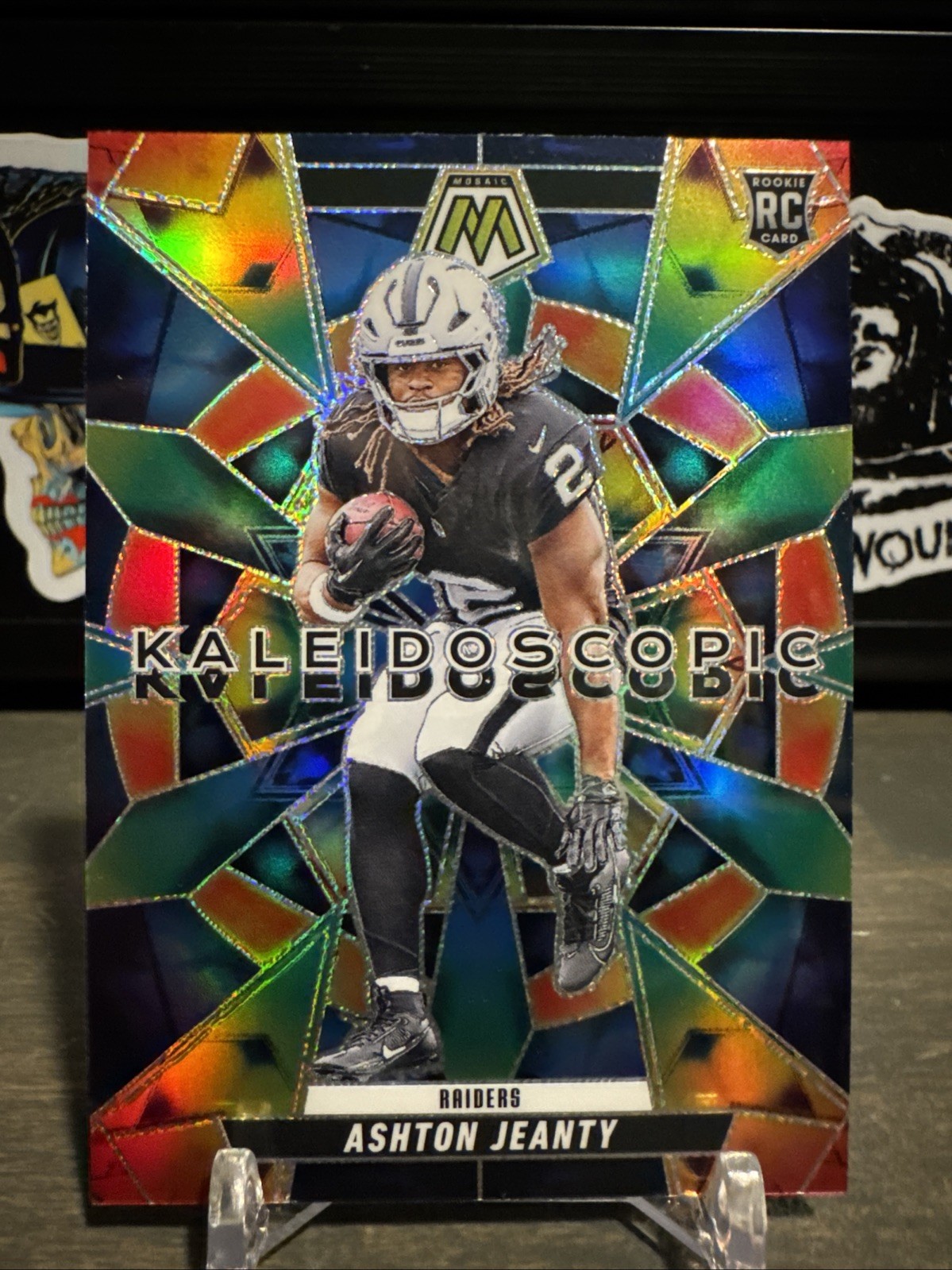 2025 Mosaic Ashton Jeanty Kaleidoscopic SSP RC Raiders Rookie Prizm Case Hit