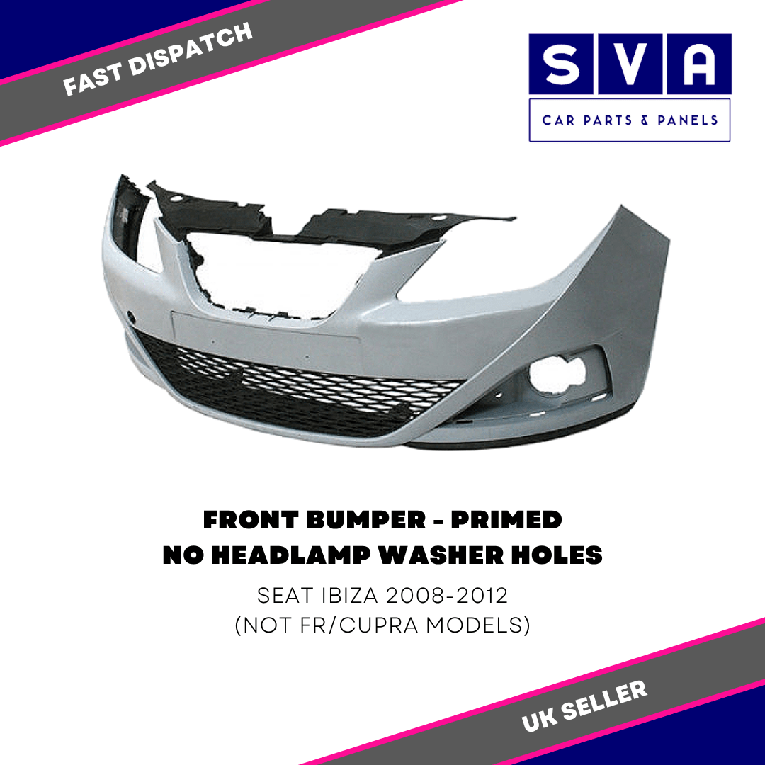 Seat Ibiza 2008-2012 Front Bumper Primed Not Fr/Cupra Models Insurance Approved