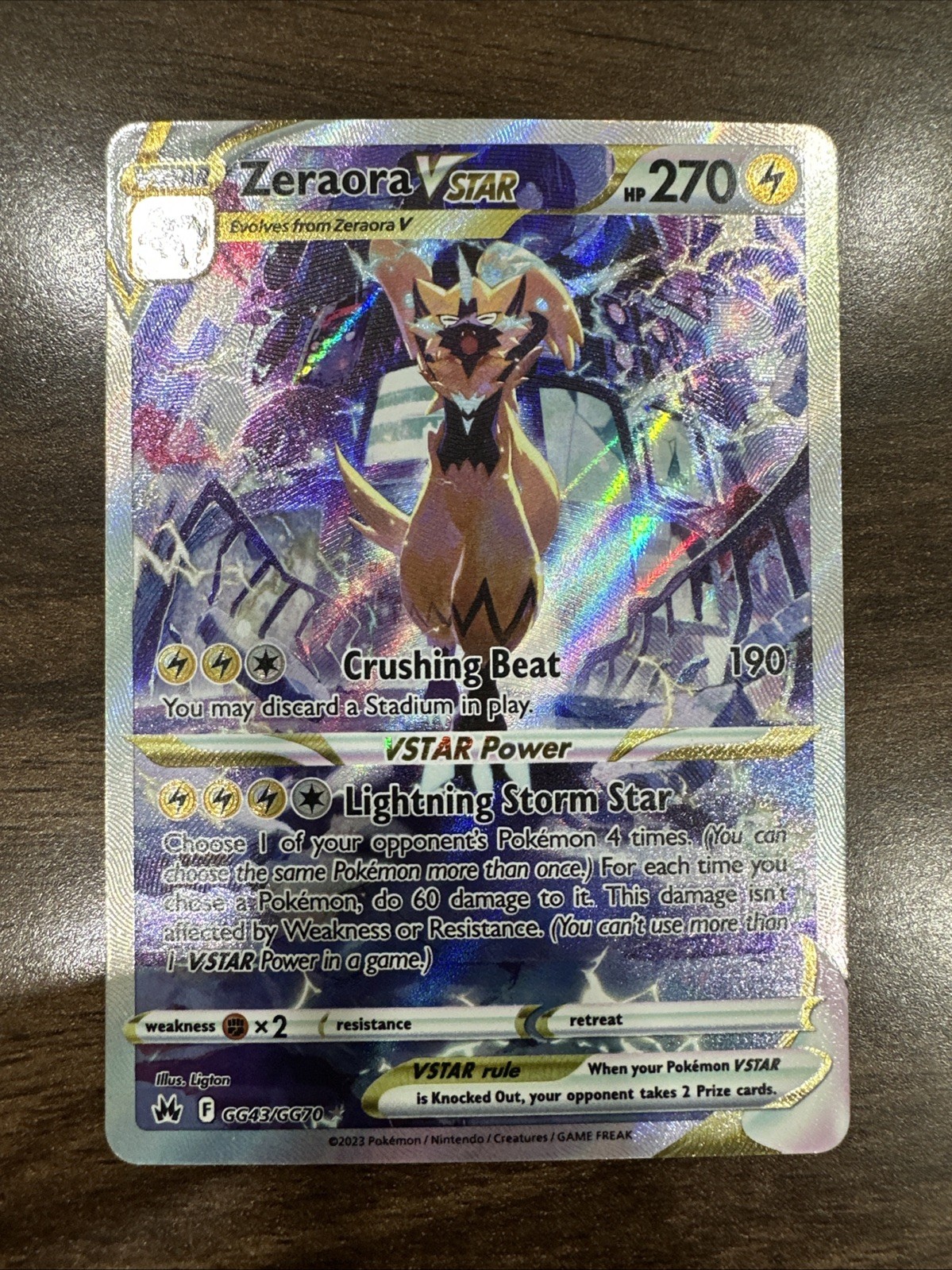 Pokemon Crown Zenith Galarian Gallery Zeraora Vstar GG43/GG70