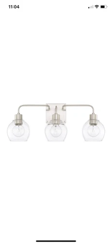 HomePlace by Capital Lighting Tanner 3 Light Vanity, Nickel - 120031BN-426 - Picture 1 of 2