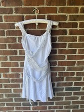 Leotard Ice Skating Solo Dance Costume Large Adult White