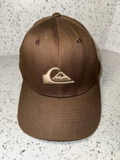 Quiksilver Logo Baseball Flexfit Brown Hat L/XL Mens