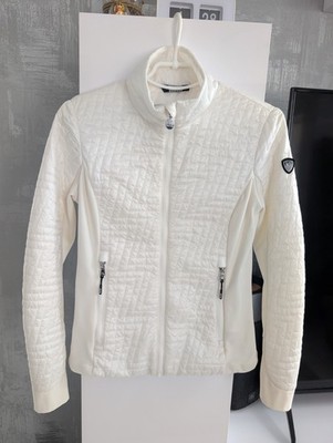 Emporio Armani EA7 Women's Nylon Padded Ivory Lightweight Jacket Windbreaker S