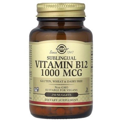 Vitamin B12, Sublingual, 1,000 mcg, 250 Nuggets